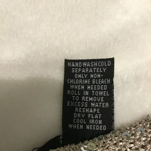 Alfani Petite Sequined Sweater Drop Shoulder Women's Size Medium Petite in Taupe - Picture 11 of 11